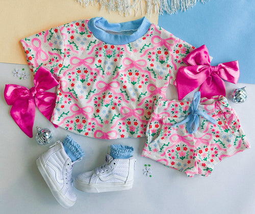 bow floral lounge set