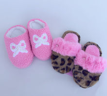 leopard fur slippers