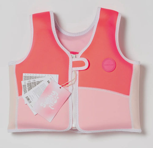 mermaid swim vest - pink 3-6YR