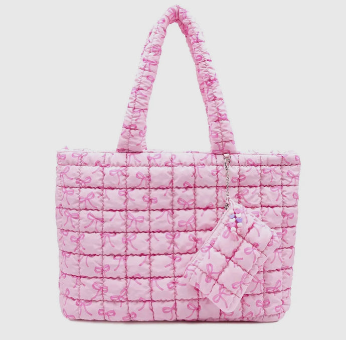 pink bows tote bag