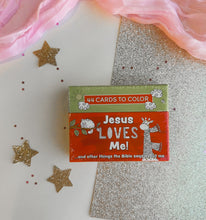 Jesus loves me coloring cards