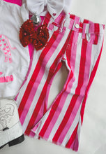 stripe bell bottoms - pink