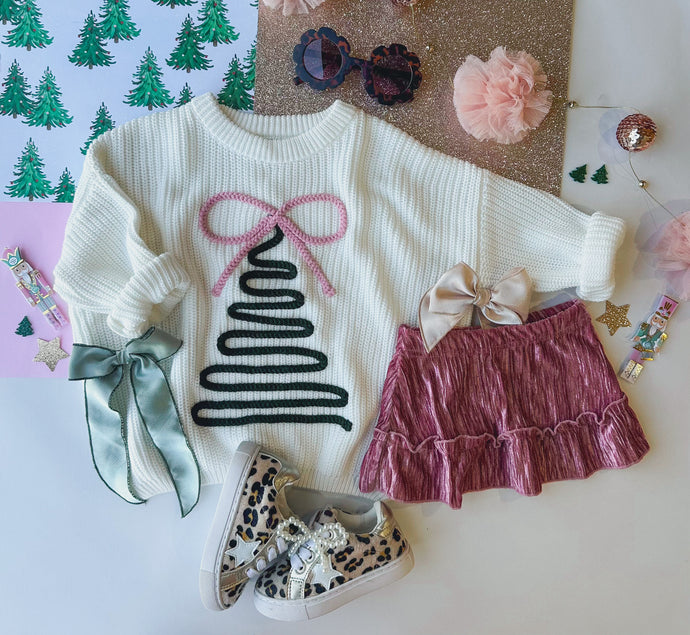 embroidered Christmas sweater