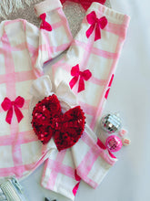 pink plaid bow pajamas