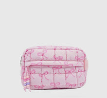 quilted pouch - pink bows