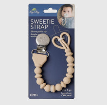 sweetie strap silicone paci clip - toast