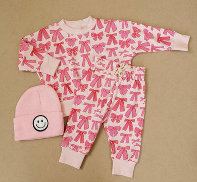 pink bows lounge set