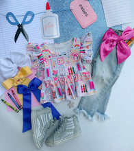 school collage peplum
