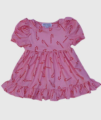 ruffle dress - candy canes