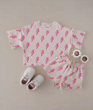 pink bolt lounge set