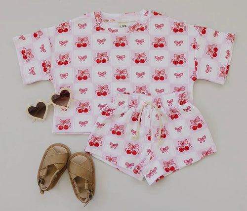 pink cherries lounge set