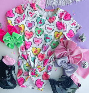 candy heart t-shirt dress