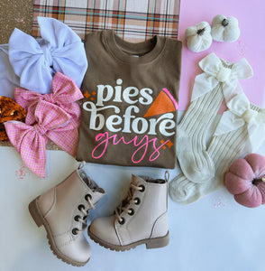 orange/pink plaid bows