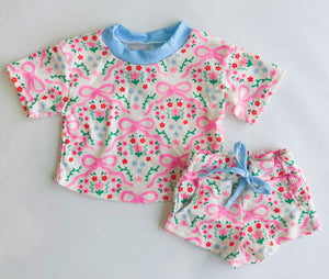 bow floral lounge set