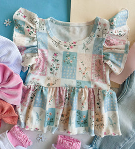 spring patchwork peplum