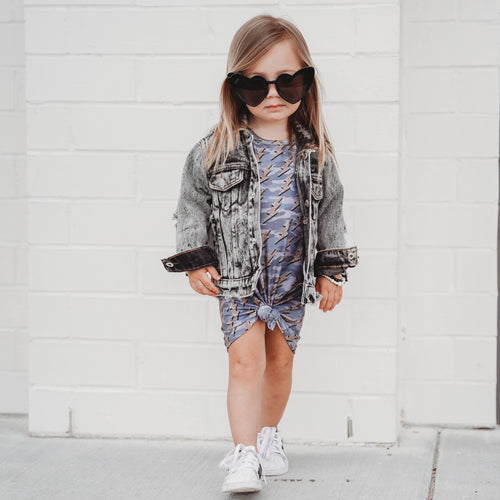 camo bolt t-shirt dress