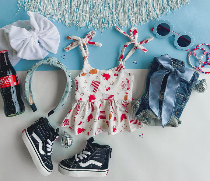 vintage USA peplum tank