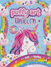 puffy art unicorn coloring book