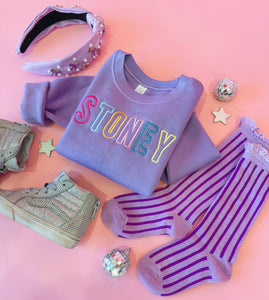 LSC stripe socks - purple