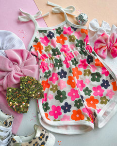 multi floral romper