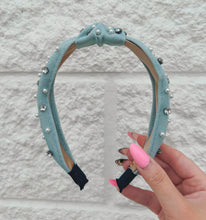 denim rhinestone headband