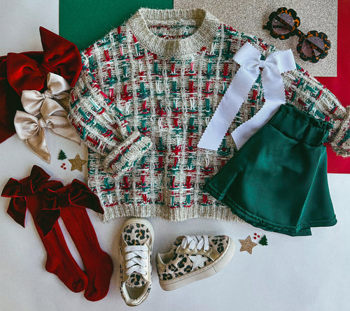 christmas tweed sweater