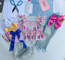 school collage peplum