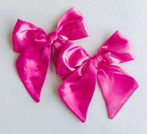 magenta satin bows