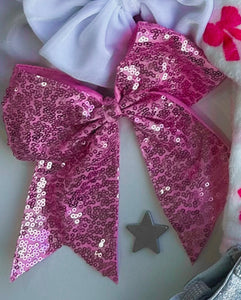 pink sequin bow