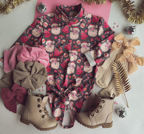 pink Santa t-shirt dress