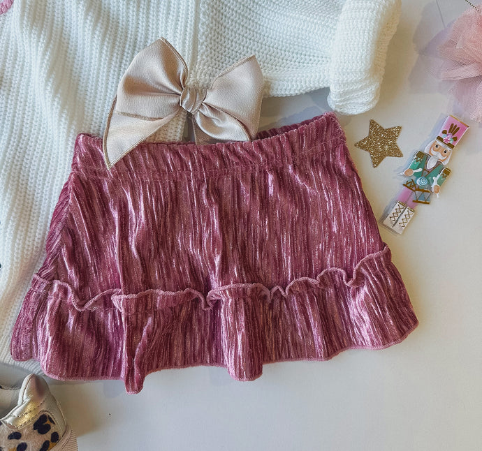 pleated skirt - blush pink