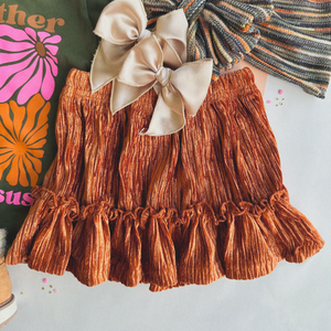 pleated skirt - rust