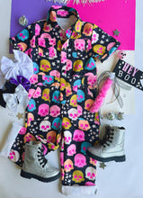 vibrant skull jumpsuit