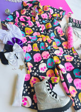 vibrant skull jumpsuit