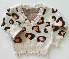 leopard knit sweater