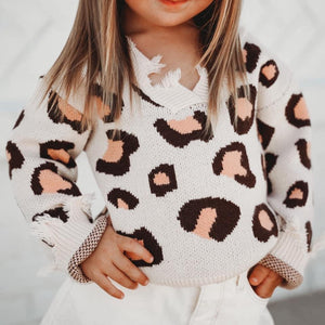 leopard knit sweater